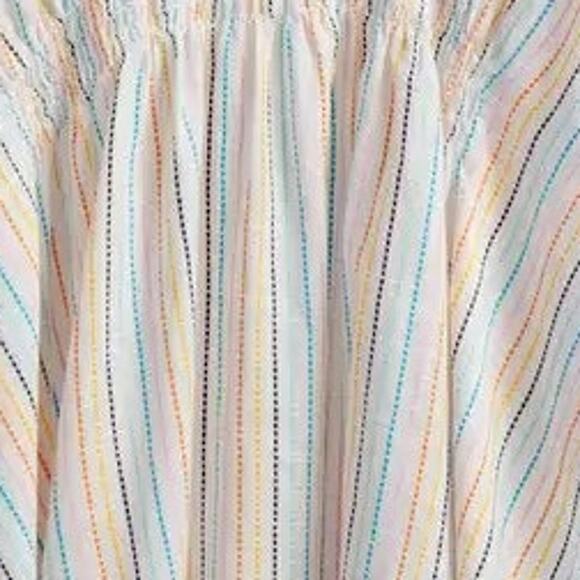 Jessica Lightweight Pin Stripe Swimsuit Cover Up White Multicolor - Picture 2 of 5